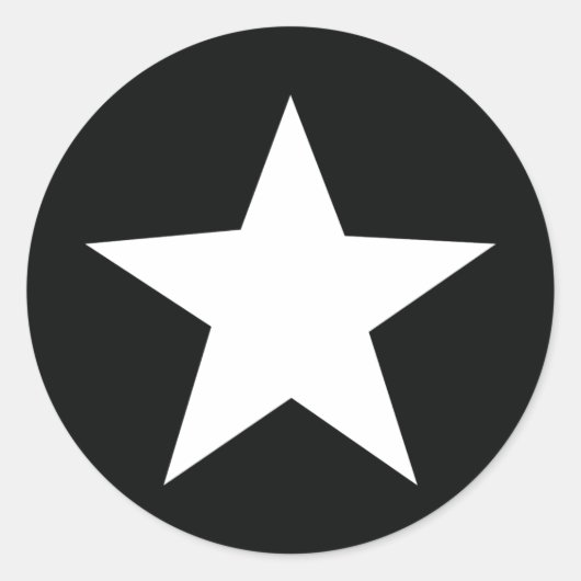 Sticker Rond armée de l'icône noire (Devant)