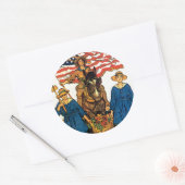 Sticker Rond Armée de terre féminine (Enveloppe)