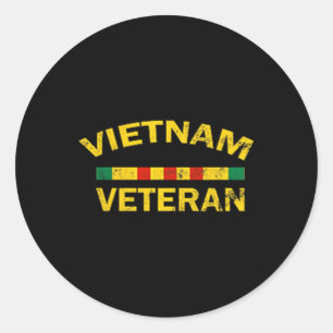 Sticker Rond Armée des États-Unis Vietnam Vétérinaire Vintage d