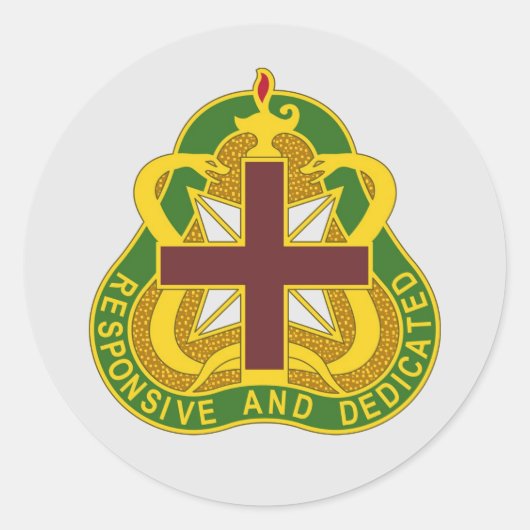 Sticker Rond Armée MEDCOM DUI (Devant)