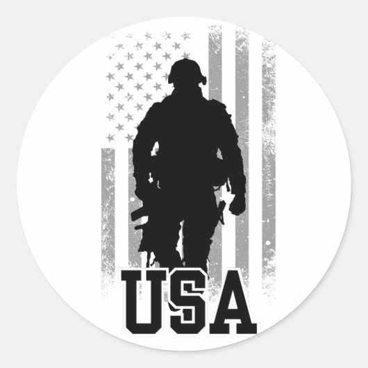 Sticker Rond Armée USA (Devant)