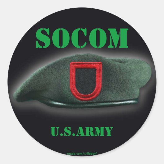Sticker Rond armée usasoc Special ops vétérans patch (Devant)