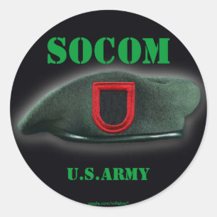 Sticker Rond armée usasoc Special ops vétérans patch