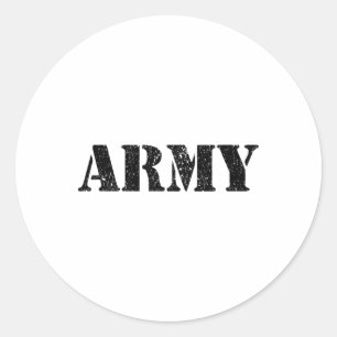 Sticker Rond Armée vintage des États-Unis I Militaire Vert Armé