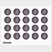 Sticker Rond Armes crâne et croix (Feuille)