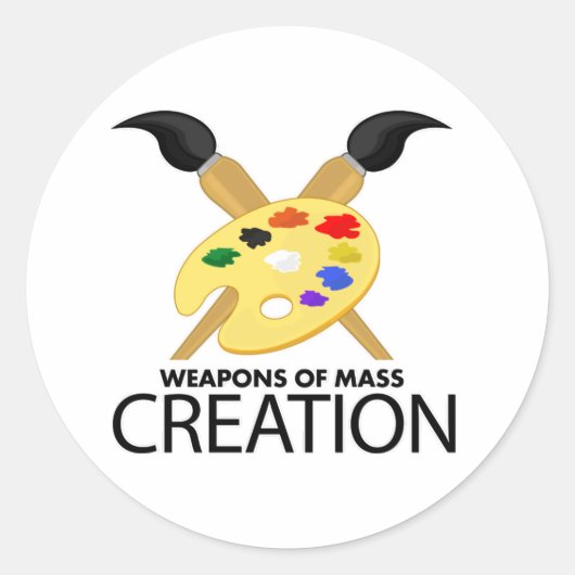 Sticker Rond Armes de création massive (Devant)
