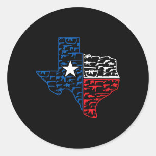 Sticker Rond Armes États-Unis Texan Patriotique Amérique Texas
