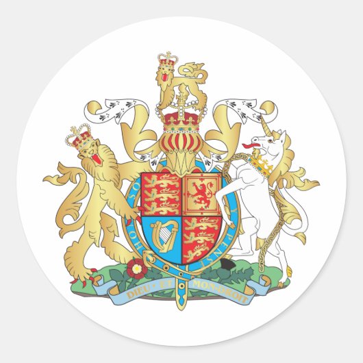 Sticker Rond Armoiries britanniques (Devant)