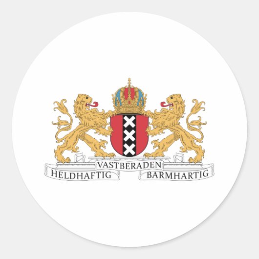 Sticker Rond Armoiries D'Amsterdam (Devant)