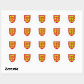 Sticker Rond Armoiries D'Angleterre (Feuille)
