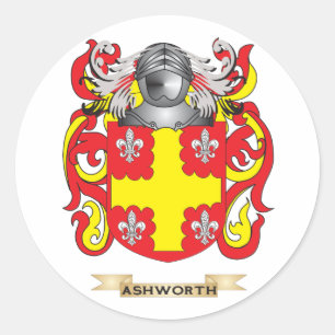 Sticker Rond Armoiries d'Ashworth (Armoiries de la famille)