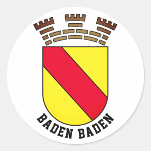 Sticker Rond Armoiries de Baden Baden - ALLEMAGNE