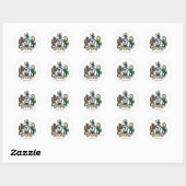 Sticker Rond Armoiries de Belfast (Feuille)
