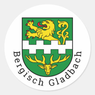 Sticker Rond Armoiries de Bergisch Gladbach, Allemagne
