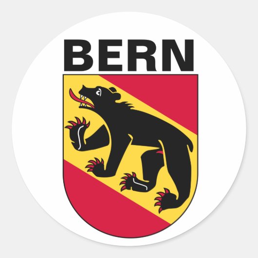 Sticker Rond Armoiries de Berne, SUISSE (Devant)