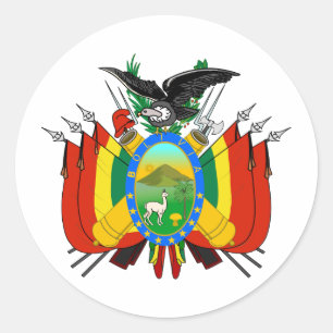 Sticker Rond Armoiries De Bolivie