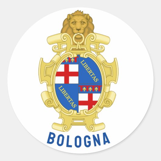 Sticker Rond Armoiries de Bologne - Italie (Devant)