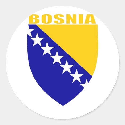 Sticker Rond Armoiries de Bosnie (Devant)