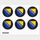 Sticker Rond Armoiries de Bosnie-Herzégovine (Feuille)