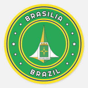 Sticker Rond Armoiries de Brasilia Brésil
