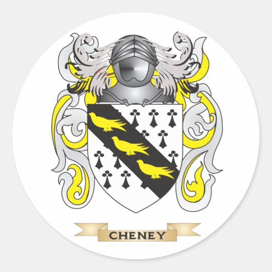 Sticker Rond Armoiries de Cheney (Devant)