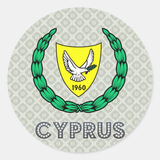 Sticker Rond Armoiries de Chypre (Devant)