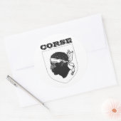 Sticker Rond Armoiries de Corse (France) (Enveloppe)