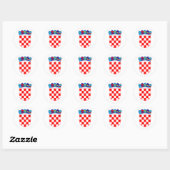 Sticker Rond Armoiries De Croatie (Feuille)
