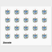 Sticker Rond Armoiries De Cuba (Feuille)