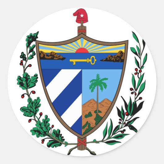 Sticker Rond armoiries de cuba (Devant)