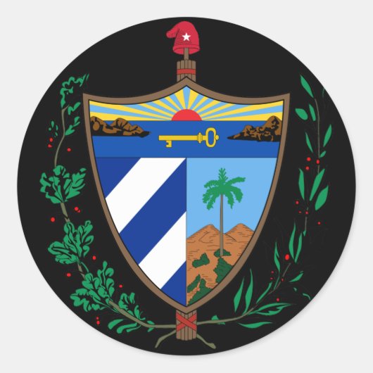 Sticker Rond armoiries de cuba (Devant)