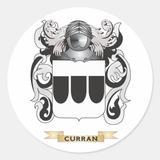 Sticker Rond Armoiries de Curran (Devant)
