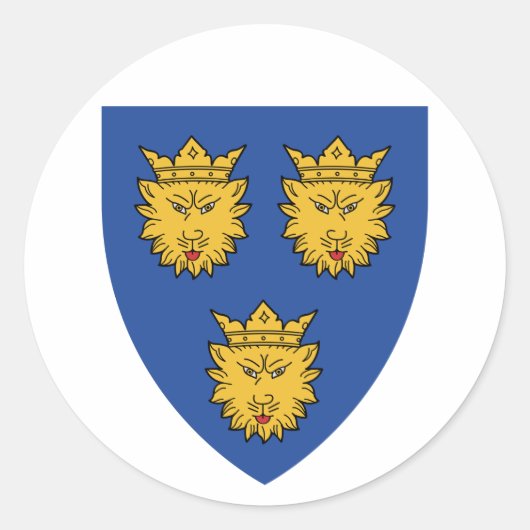 Sticker Rond Armoiries de Dalmatie, Croatie (Devant)