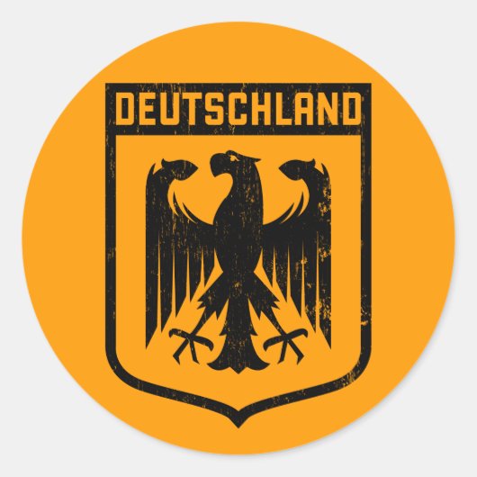 Sticker Rond Armoiries de Deutschland Eagle - Allemagne (Devant)