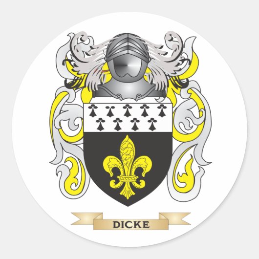 Sticker Rond Armoiries de Dicke (Devant)
