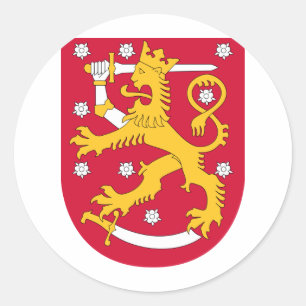 Sticker Rond Armoiries De Finlande