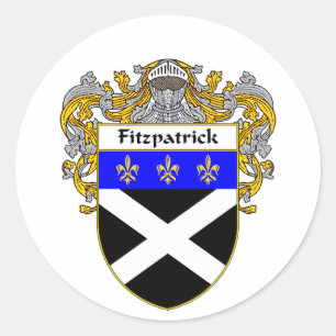 Sticker Rond Armoiries de Fitzpatrick (mantelées)