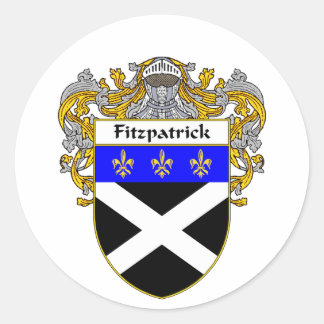 Sticker Rond Armoiries de Fitzpatrick (mantelées)