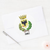 Sticker Rond Armoiries de Forlì, ITALIE (Enveloppe)