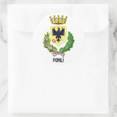 Sticker Rond Armoiries de Forlì, ITALIE (Sac)