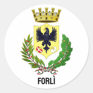Sticker Rond Armoiries de Forlì, ITALIE