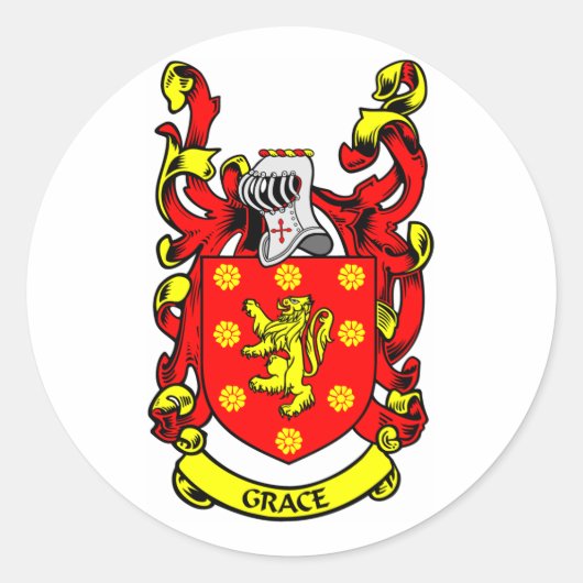 Sticker Rond Armoiries de GRACE (Devant)