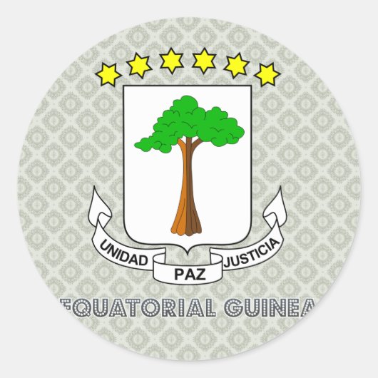 Sticker Rond Armoiries de Guinée équatoriale (Devant)