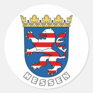 Sticker Rond Armoiries de Hessen (Allemagne)