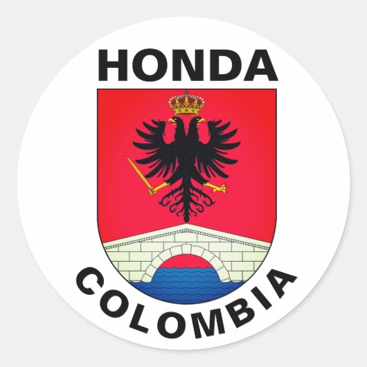 Sticker Rond Armoiries de Honda (Tolima), Colombie Classic R (Devant)