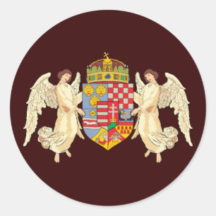 Sticker Rond Armoiries De Hongrie