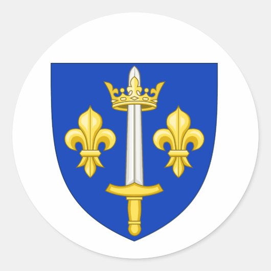 Sticker Rond Armoiries de Jeanne d'Arc (Devant)