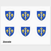 Sticker Rond Armoiries de Jeanne d'Arc (Feuille)