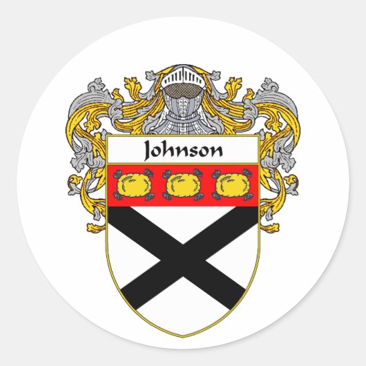Sticker Rond Armoiries de Johnson (mannequins) (Devant)