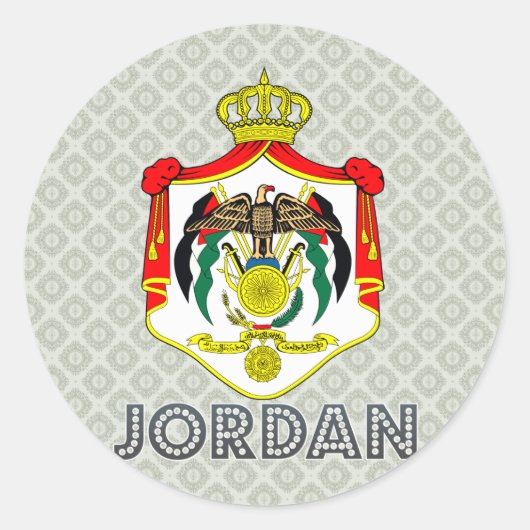 Sticker Rond Armoiries de Jordanie (Devant)